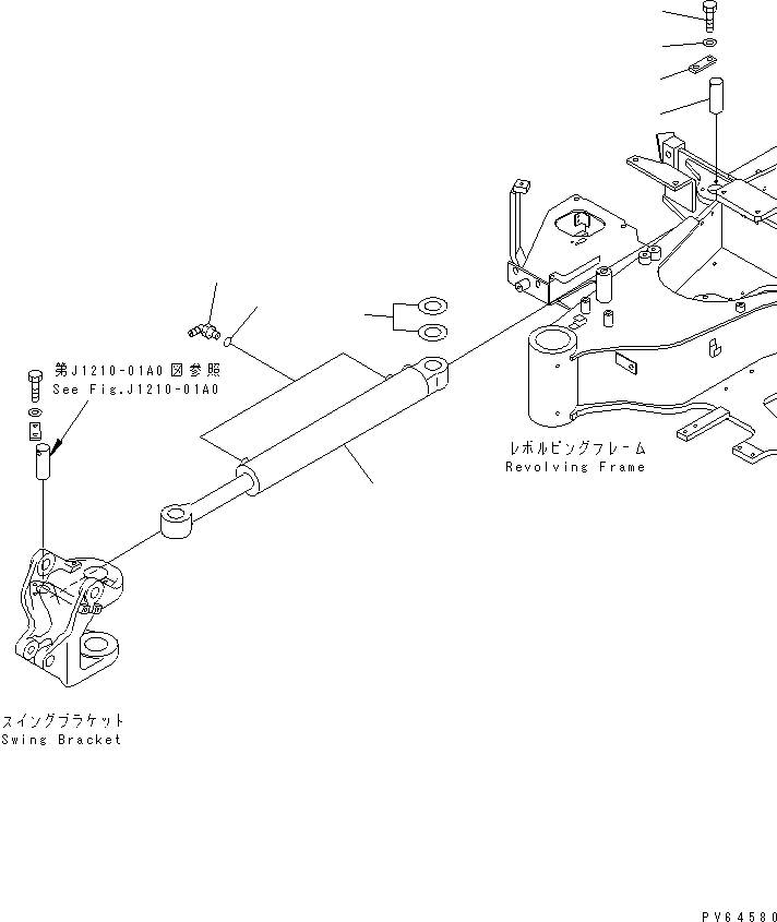 CYLINDER ASS'Y,BOOM SWING (22K-63-02151) KOMATSU