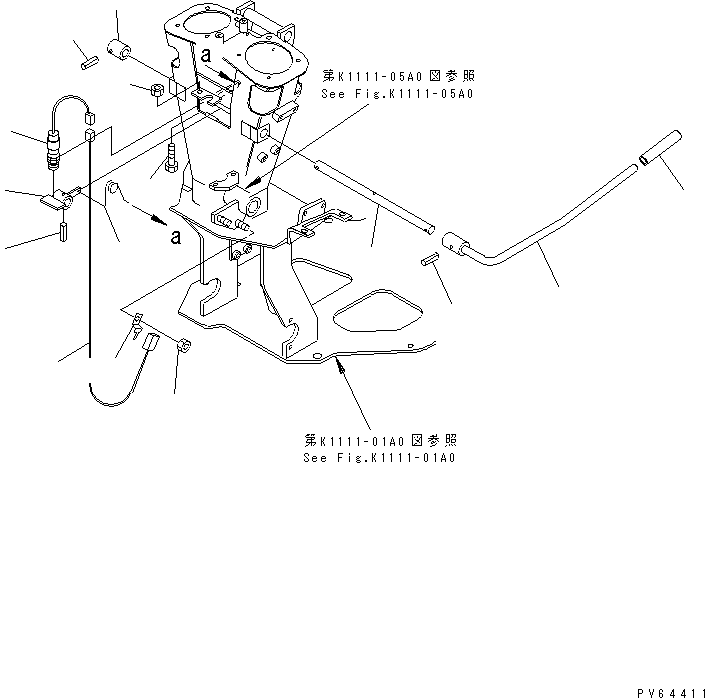 Рычаг левый 20C-43-31261 KOMATSU