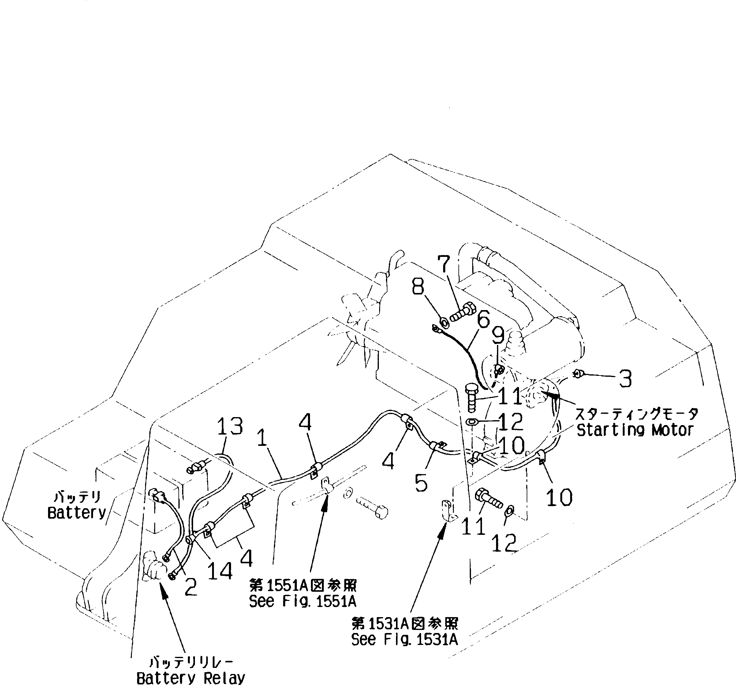 Кабель 206-06-K1230 KOMATSU
