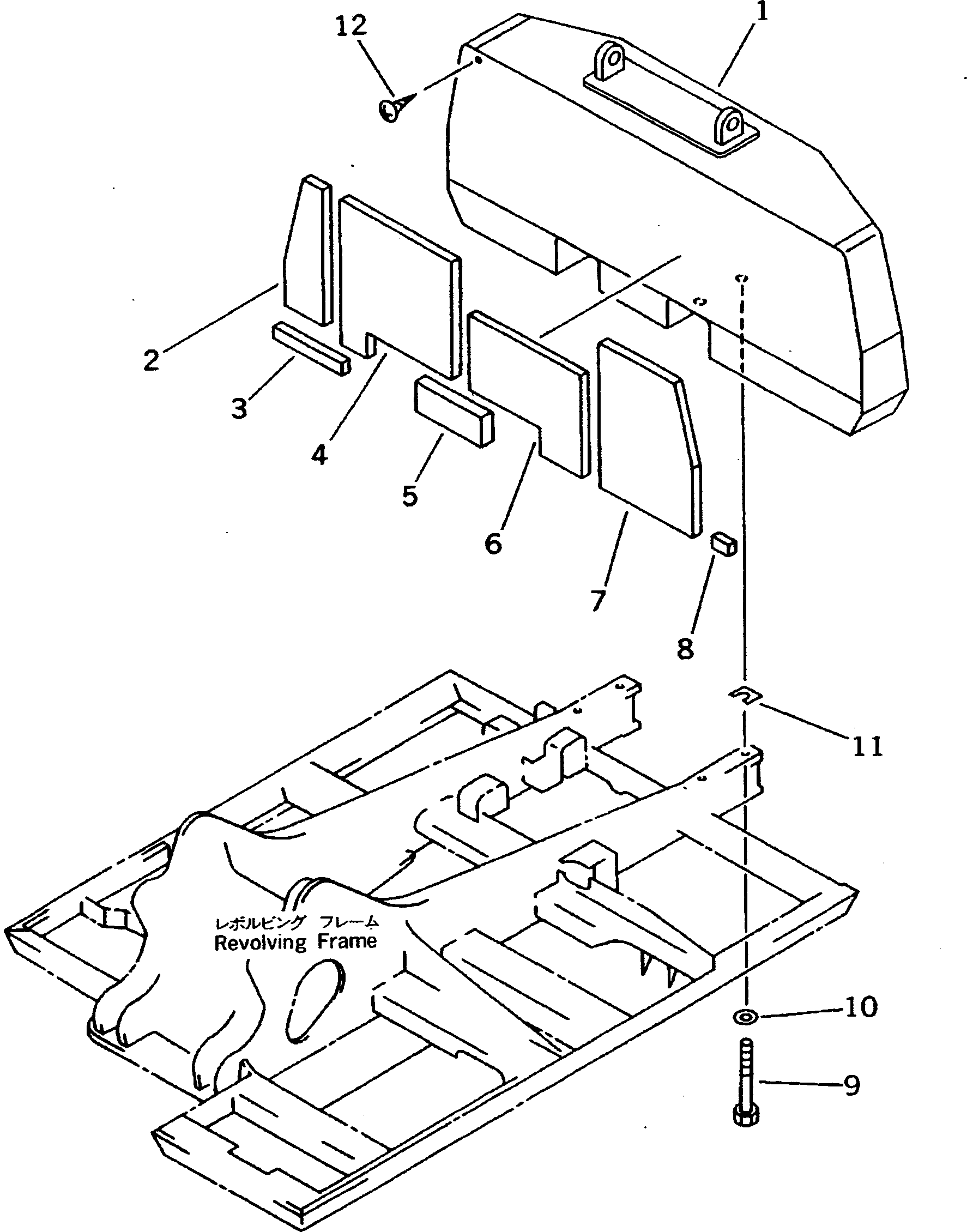 WEIGHT,COUNTER 206-46-52220 KOMATSU