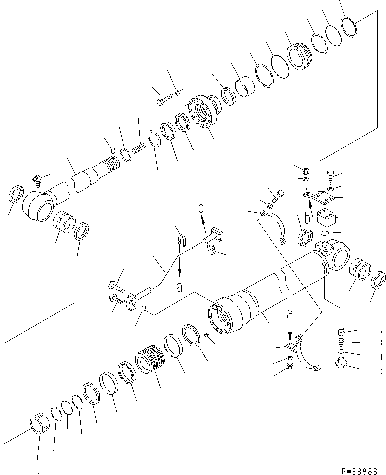 Цилиндр в сборе 22U-63-02340 KOMATSU
