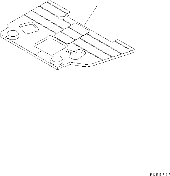 Коврик пола 22U-54-13490 KOMATSU