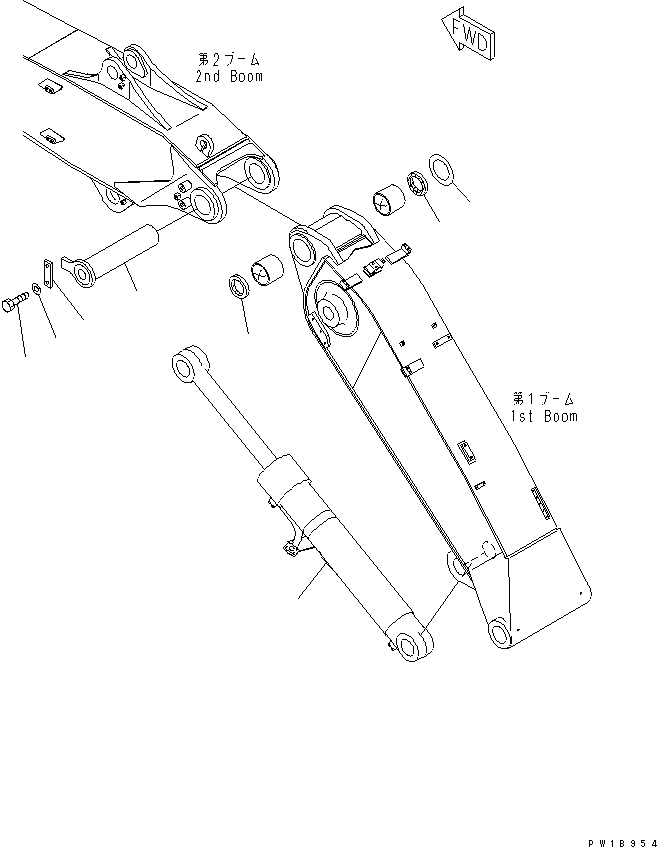 BOOM CYLINDER GROUP,NO-2 (\8\707-01-XY120) KOMATSU