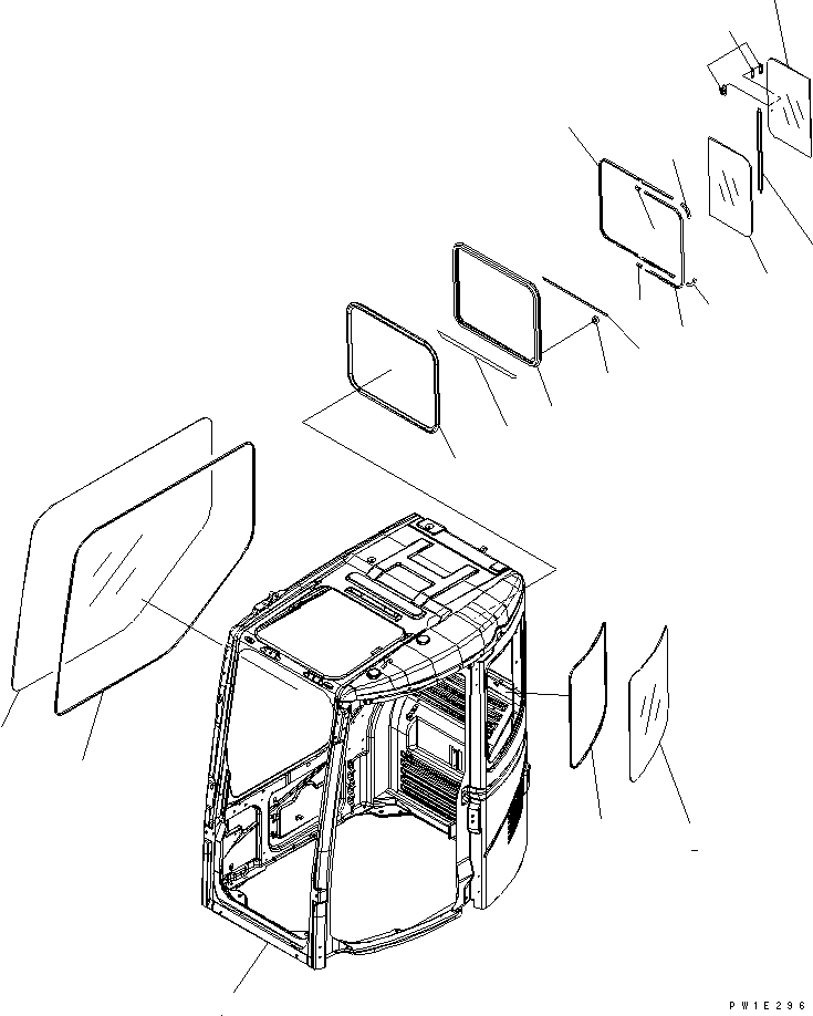 Кабина в сборе 22B-54-00541 KOMATSU