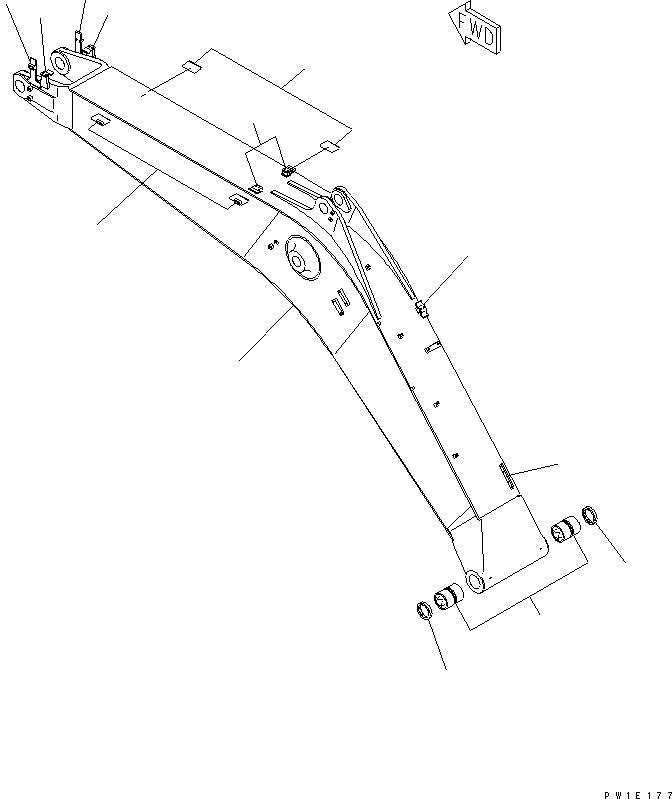 Кронштейн (сварной) 22U-62-24870 KOMATSU