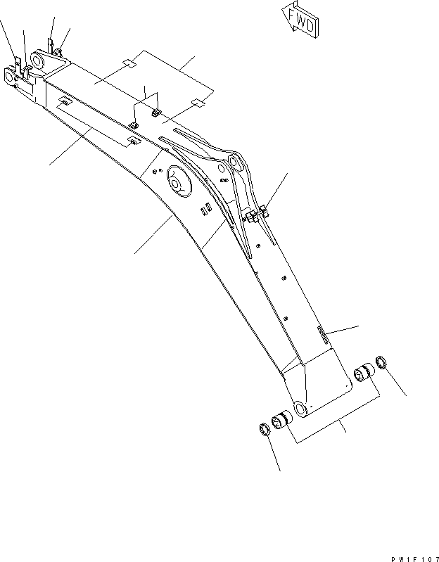 Кронштейн (сварной) 22U-62-25190 KOMATSU