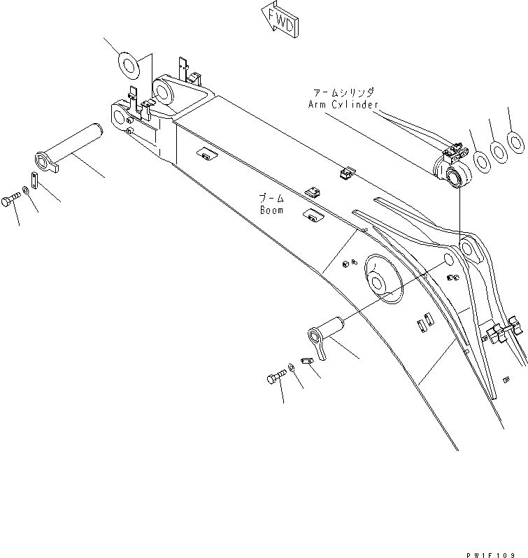 Палец 22U-70-11480NK KOMATSU