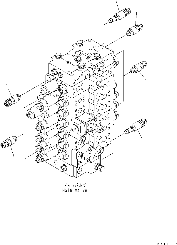 Клапан KV-X2X0-2470 KOMATSU