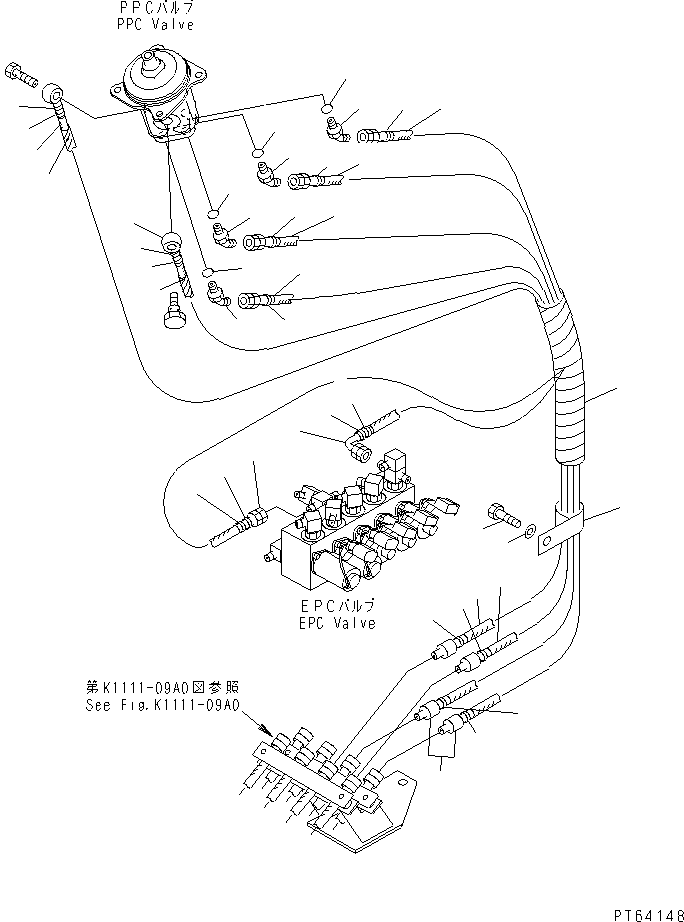 HOSE ASS'Y,(L.H.) 21U-62-34102 KOMATSU