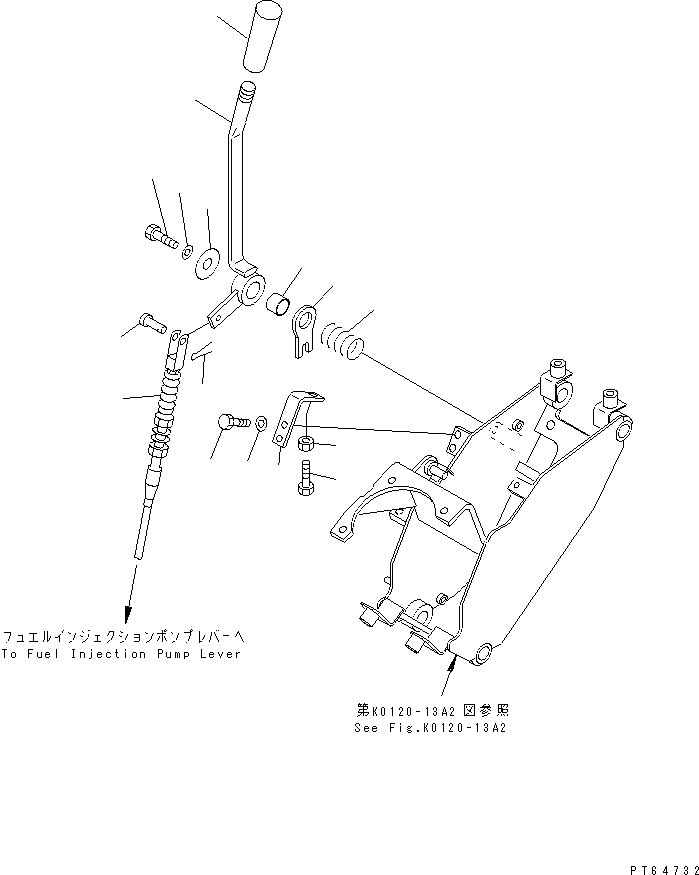 Рычаг 22L-54-12820 KOMATSU