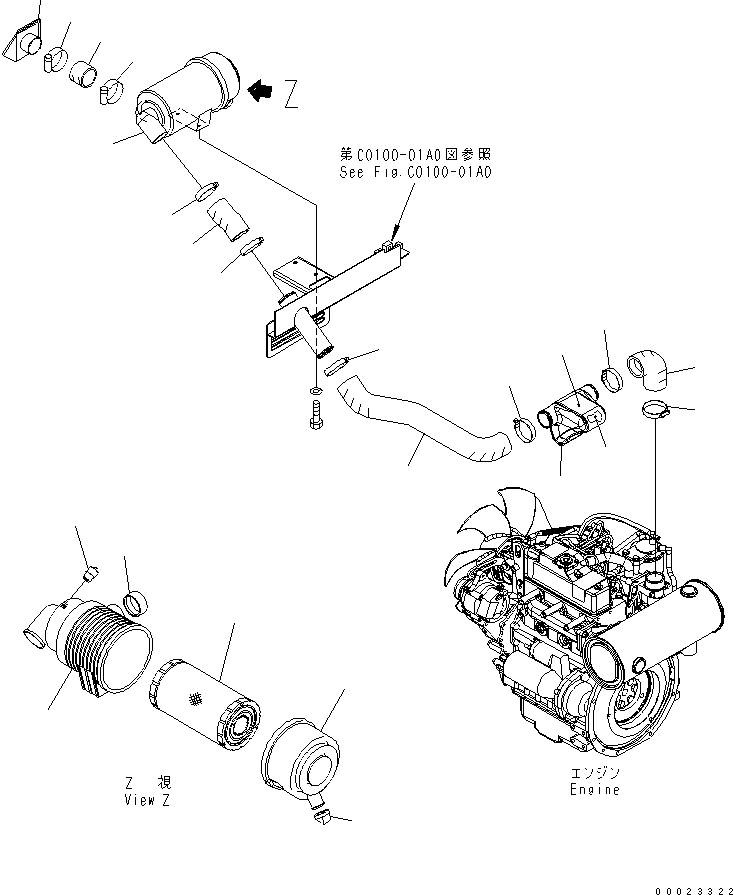 Труба 22L-01-21661 KOMATSU
