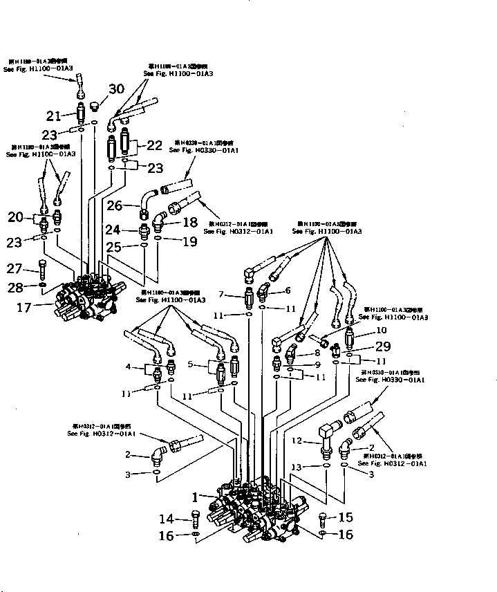 Тройник 21U-62-26110 KOMATSU
