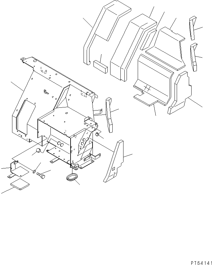OPE. SEAT STAND A. 21U-54-32203 KOMATSU