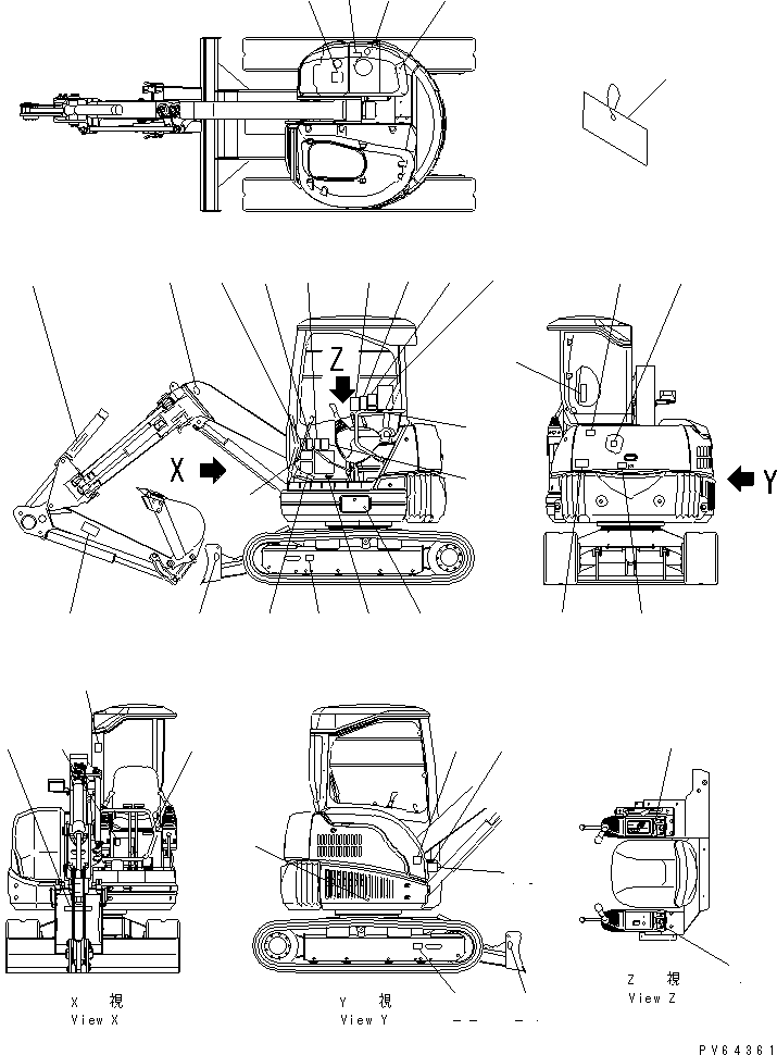 PLATE,OPERATING PATTERN 21U-98-32110 KOMATSU