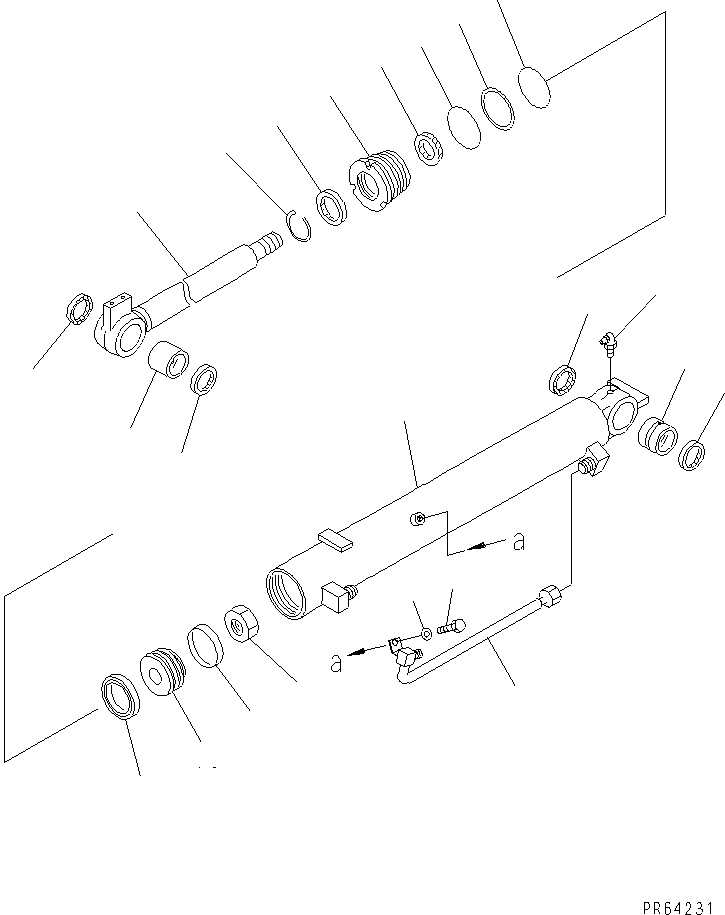 Цилиндр в сборе 21U-63-02413 KOMATSU