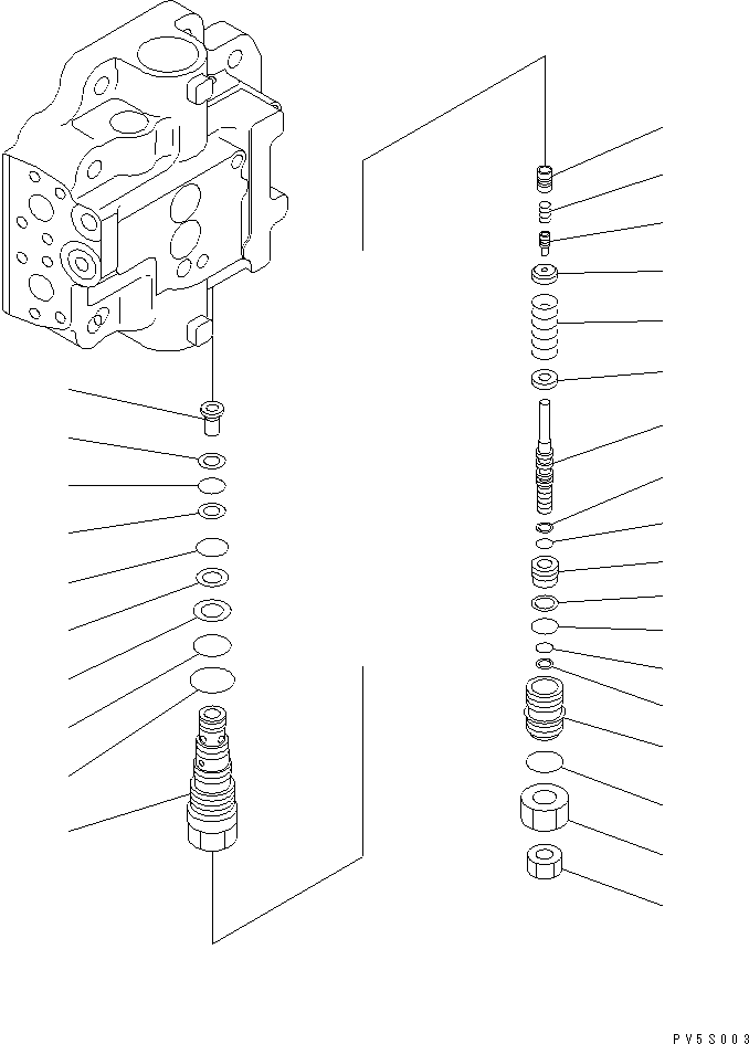 Клапан в сборе, предохранительный 702-75-04500 KOMATSU