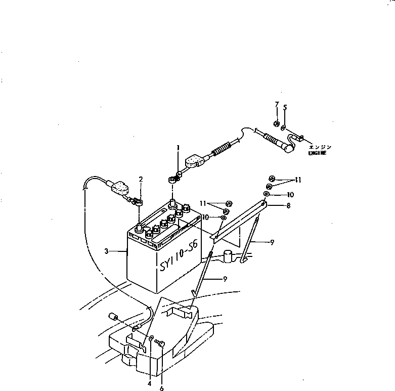 TERMINAL¤ (+),BATTERY YM172175-16100 KOMATSU
