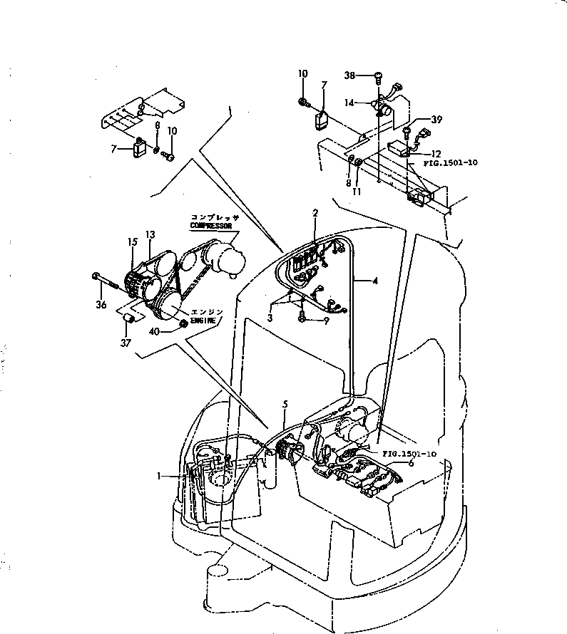 WIRING HARNESS,WIRE YM172164-16701 KOMATSU