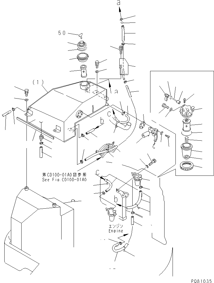 TANK ASS'Y,FUEL YM772975-14102 KOMATSU