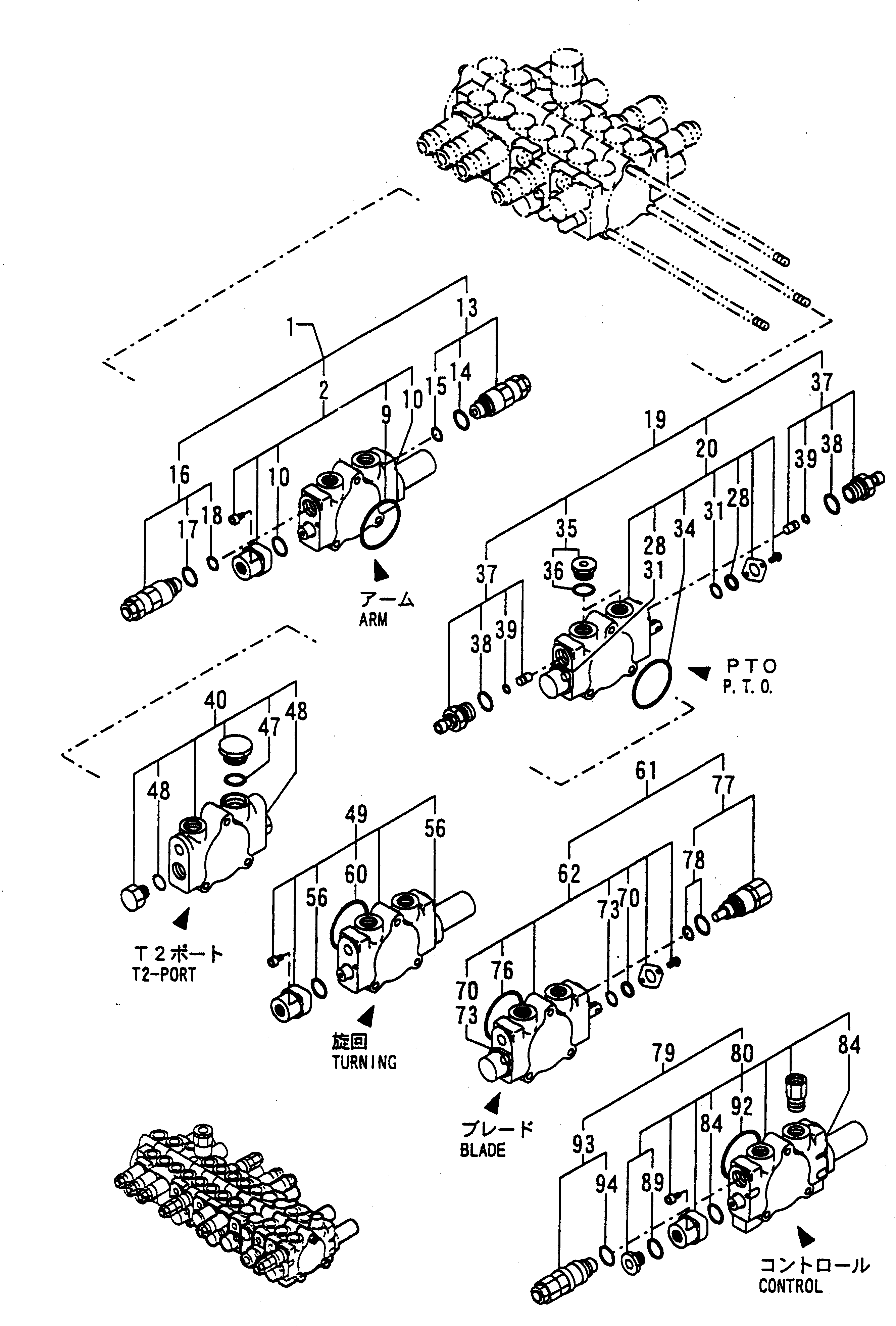SECTION,SPOOL YM172422-74440 KOMATSU