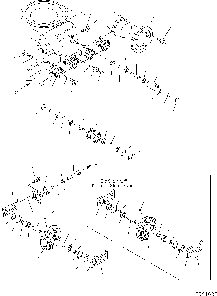 Направляющее колесо YM772422-37100 KOMATSU