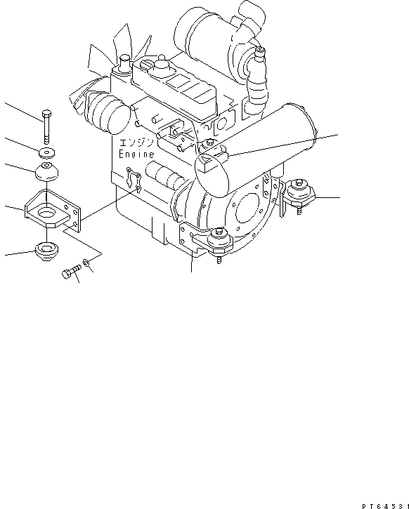 BRACKET,REAR R.H. 21U-979-1214 KOMATSU