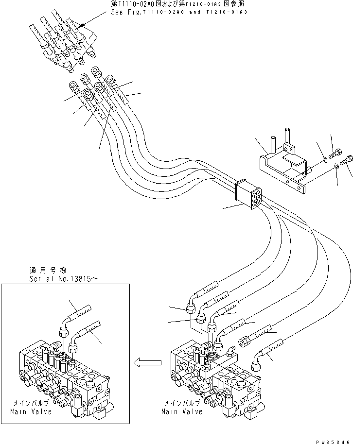 HOSE,(VALVE B5) 22L-62-12153 KOMATSU