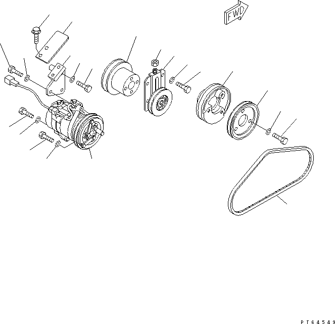 Клиновой ремень 20P-979-8232 KOMATSU