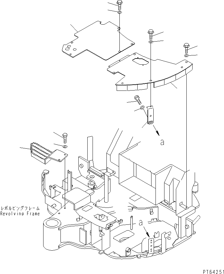 FLOOR,L.H. 22L-973-1621 KOMATSU