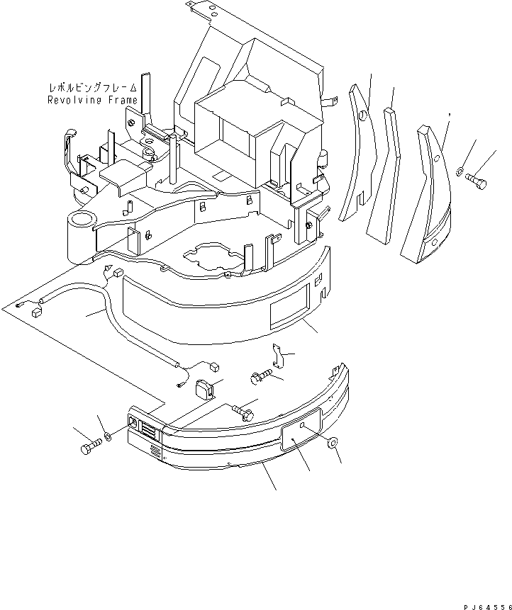 COVER ASS'Y,L.H. 22L-54-13301 KOMATSU