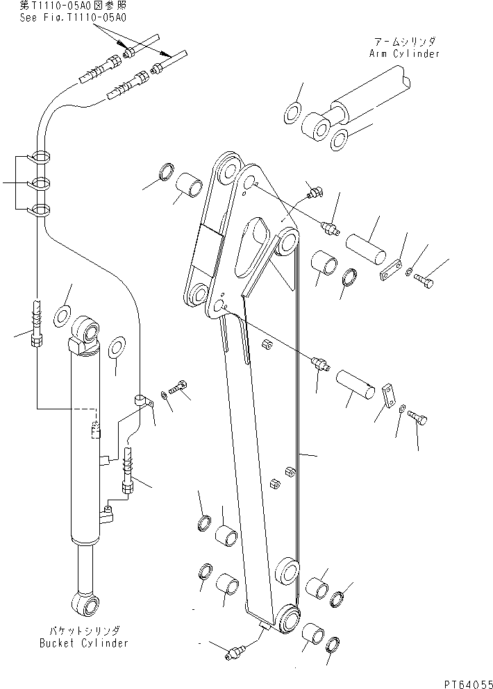 HOSE,(CYLINDER BOTTOM) 22L-62-13142 KOMATSU