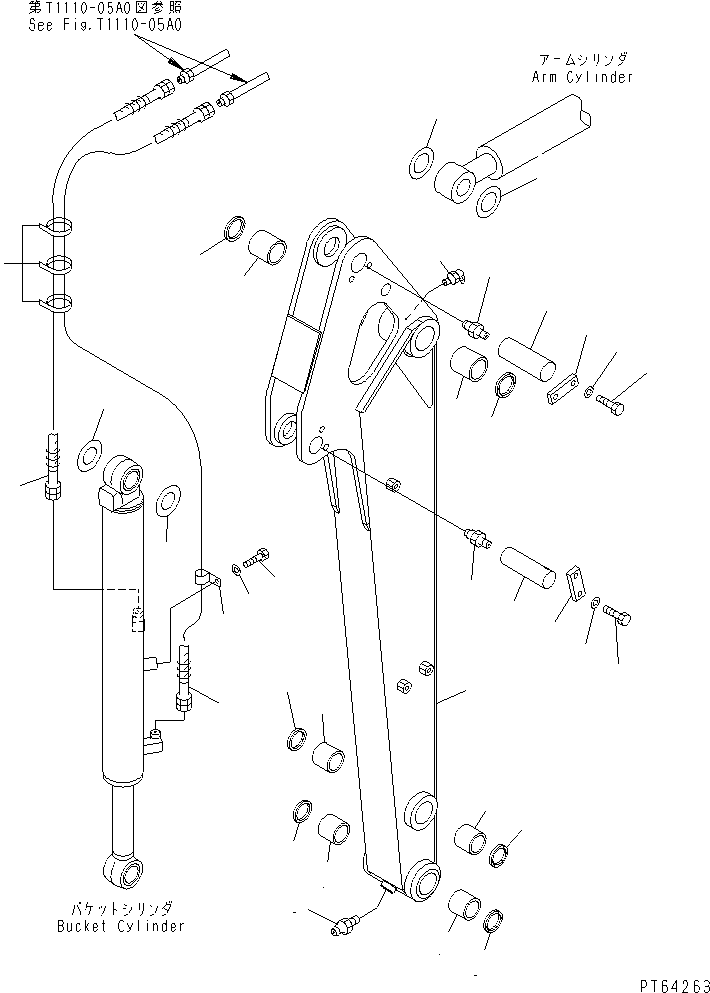 Рукоять в сборе 22L-70-13701 KOMATSU