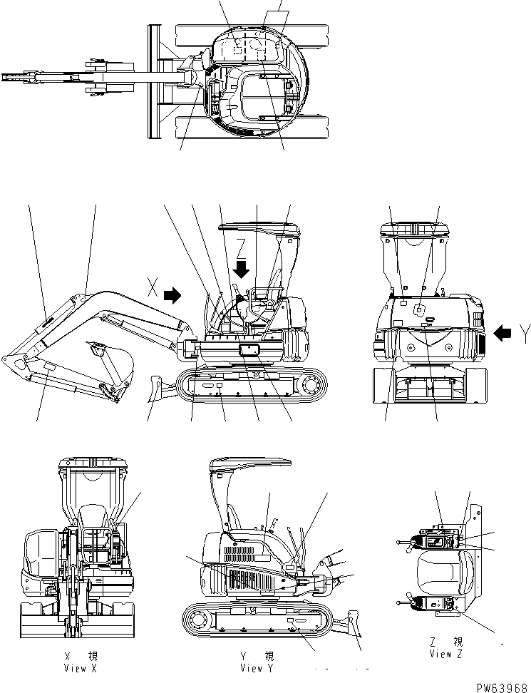 Предупреждающая табличка 22L-98-11150 KOMATSU