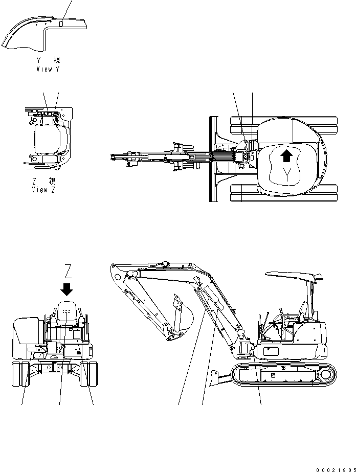 PLATE¤ CAUTION,SWING PEDAL LOCK 22L-98-21680 KOMATSU