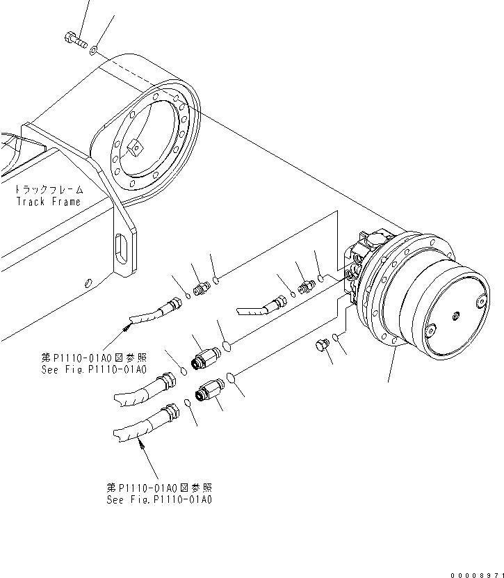 MOTOR ASS'Y,TRAVEL (21U-60-31300) KOMATSU