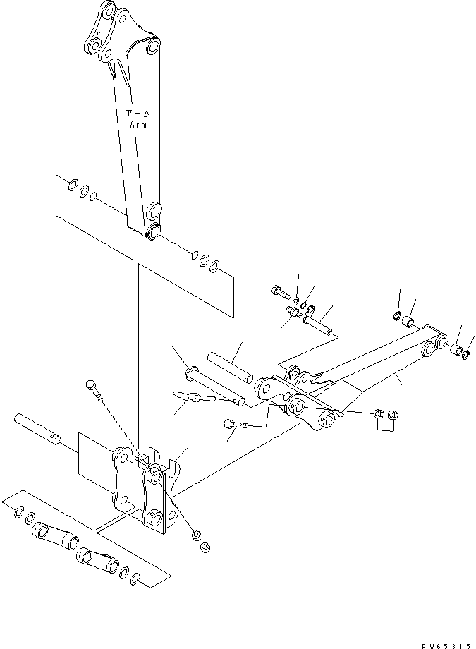 ARM ASS'Y,DOUBLE 21U-70-32901 KOMATSU