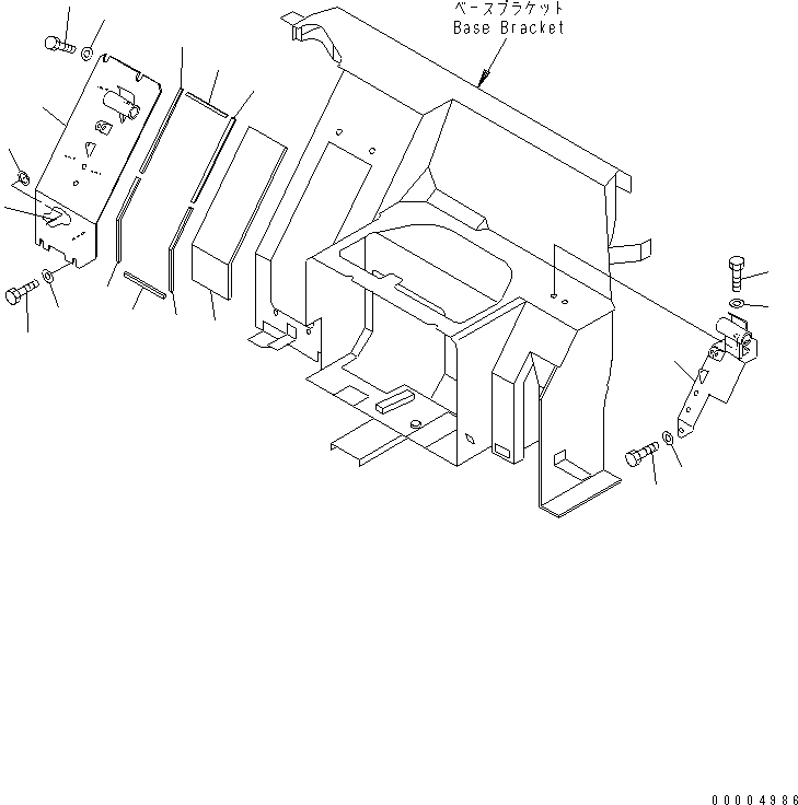 Кронштейн правый 22F-43-11210 KOMATSU