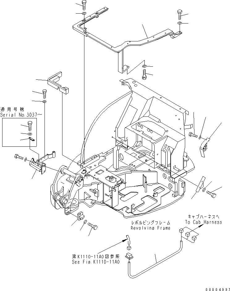 Кронштейн 22F-910-1860 KOMATSU