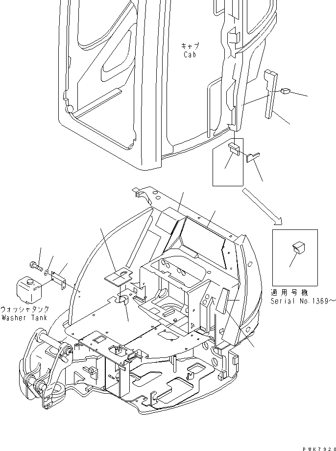 Кронштейн 22F-54-13480 KOMATSU