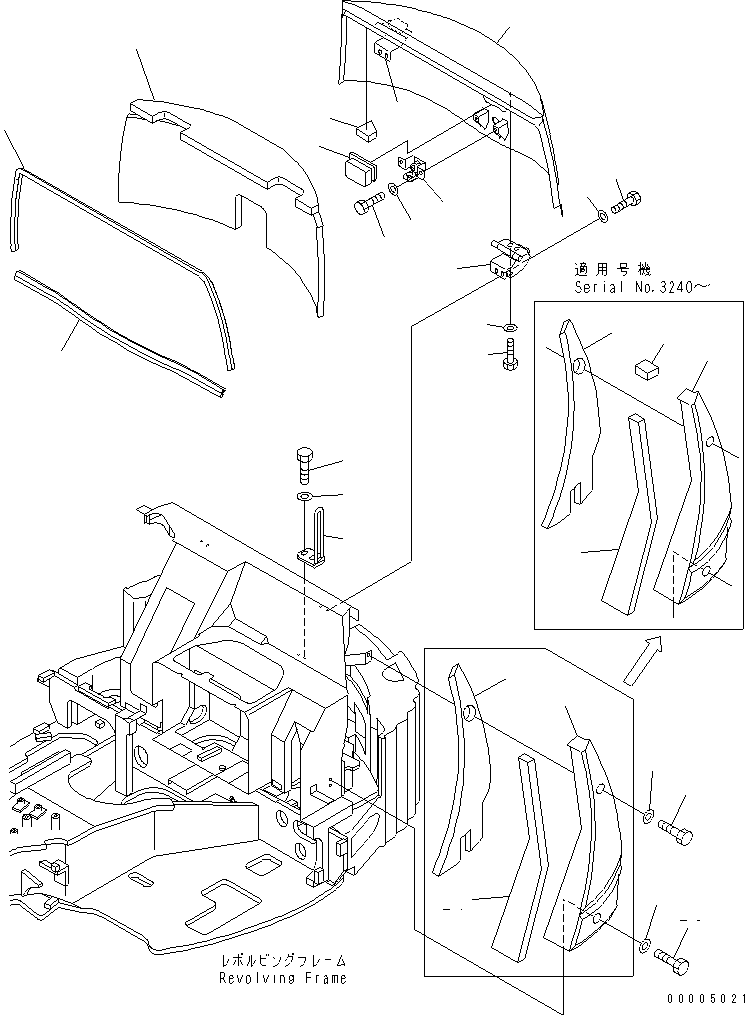 COVER ASS'Y,L.H. 22F-54-11600 KOMATSU