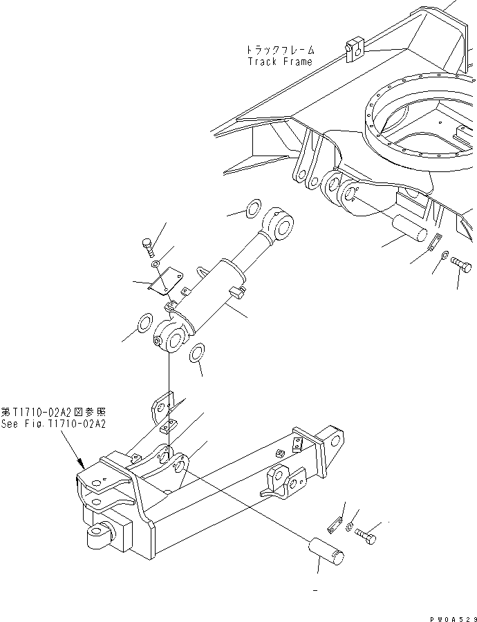 Цилиндр в сборе (22F-63-02162) KOMATSU