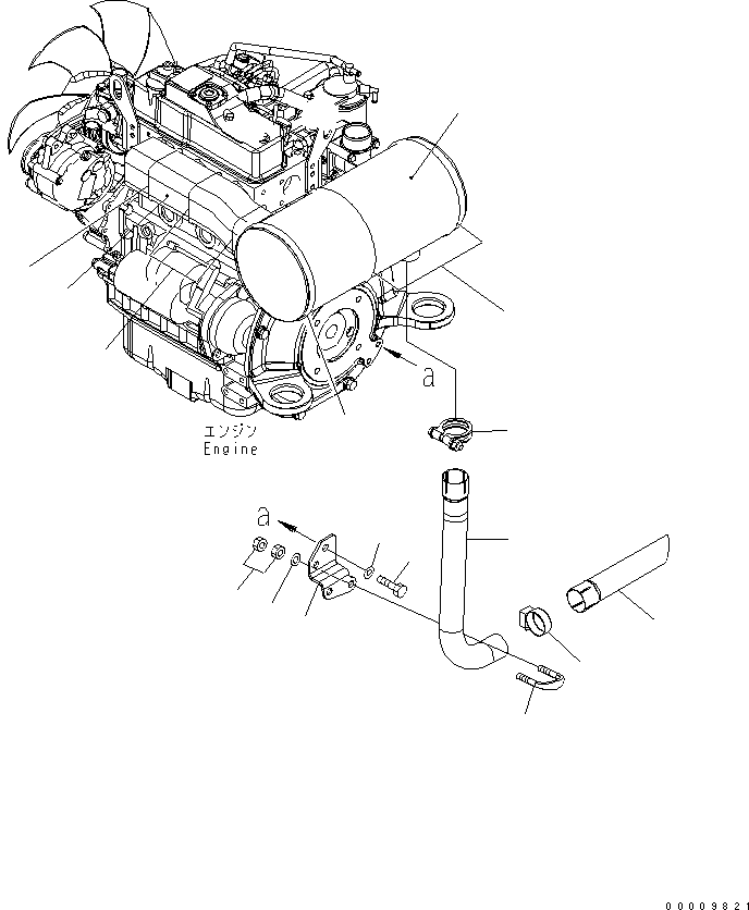 Выпускная труба 22F-01-21212 KOMATSU