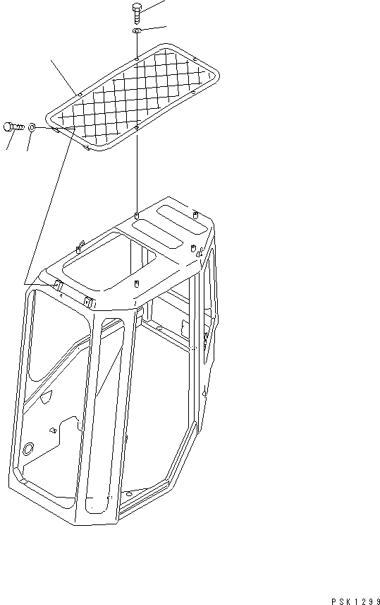 HEAD GUARD 21X-54-26220 KOMATSU