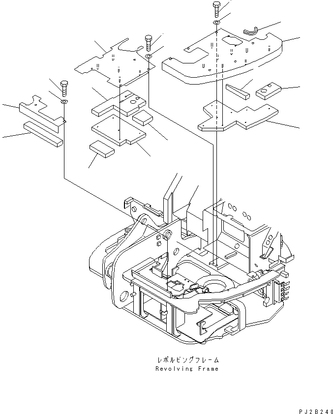 PLATE ASS'Y,R.H. 21X-54-32672 KOMATSU