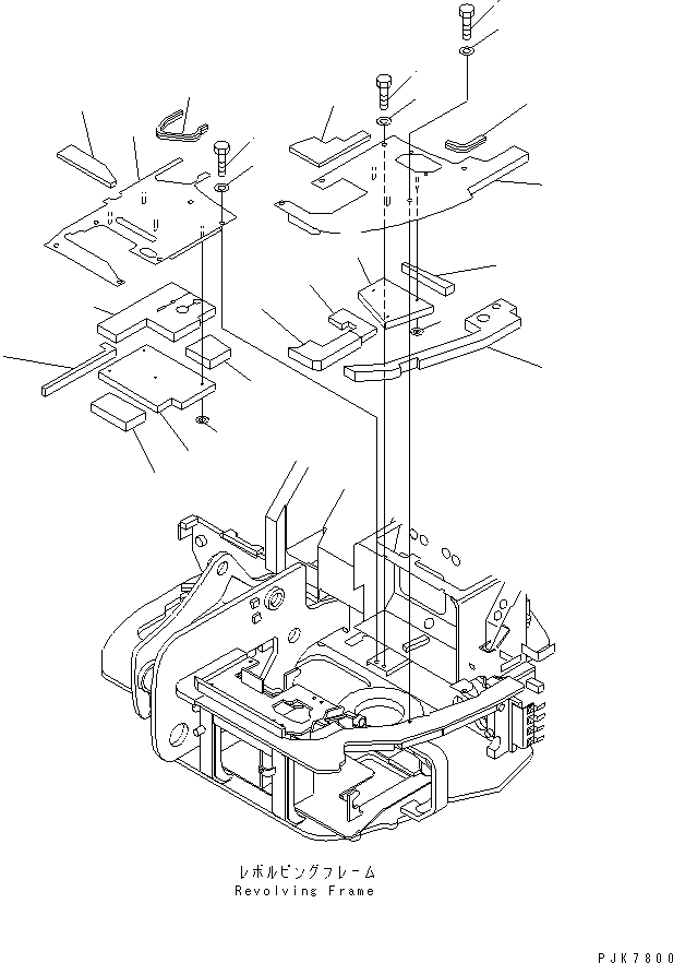 PLATE ASS'Y,R.H. 21X-973-3710 KOMATSU