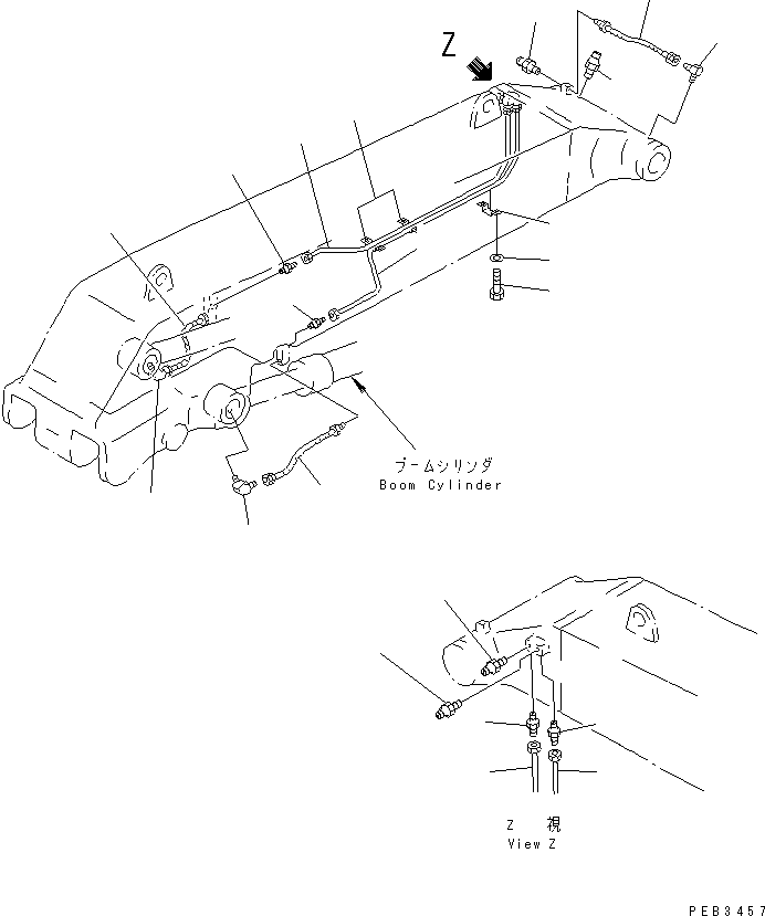 Трубка левая 208-72-68670 KOMATSU