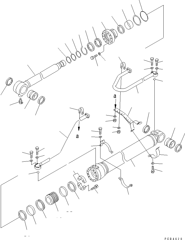 Трубка левая 208-63-74780 KOMATSU