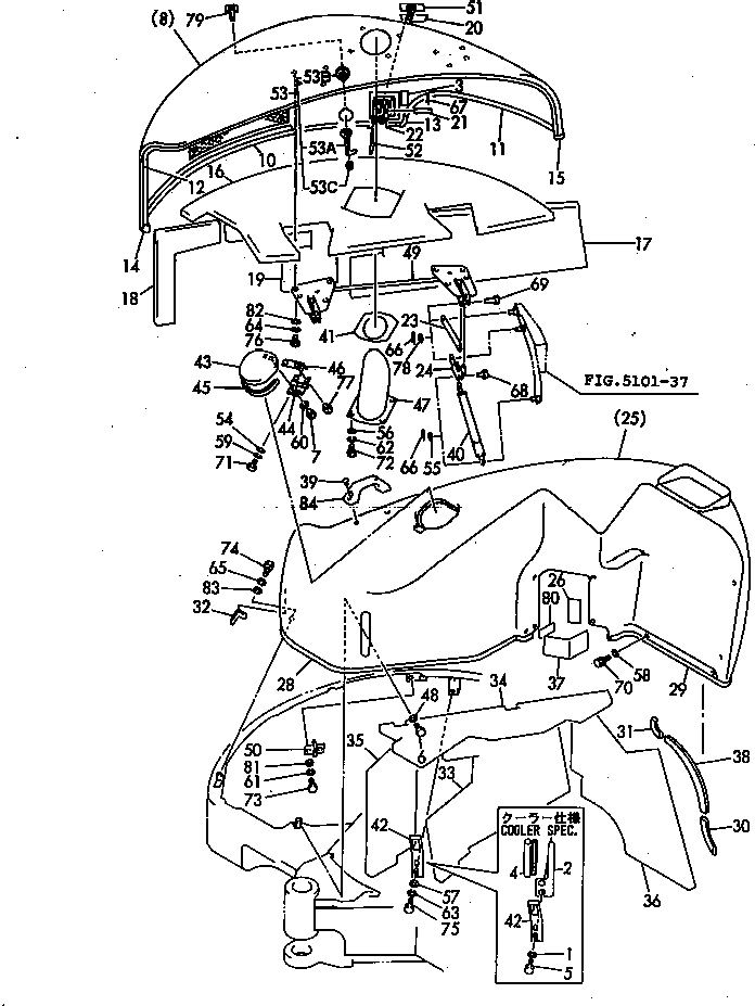 KEY ASS'Y,CYLINDER YM172164-66161 KOMATSU