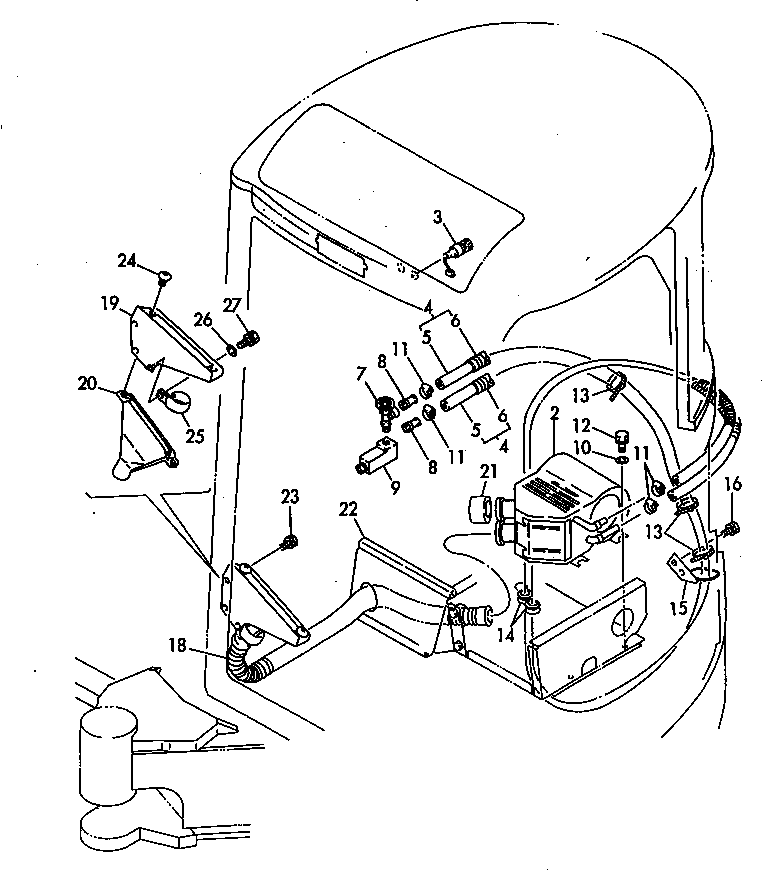 DEFROSTER ASS'Y YM772164-17701 KOMATSU