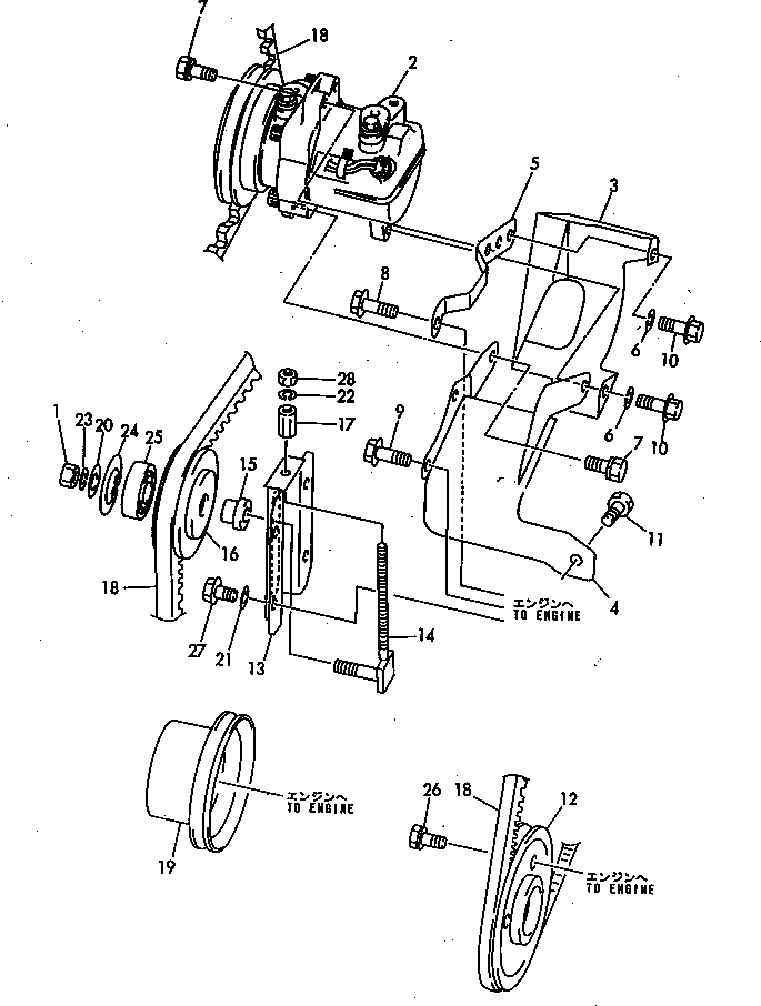 COVER ASS'Y,PULLEY YM172164-18261 KOMATSU